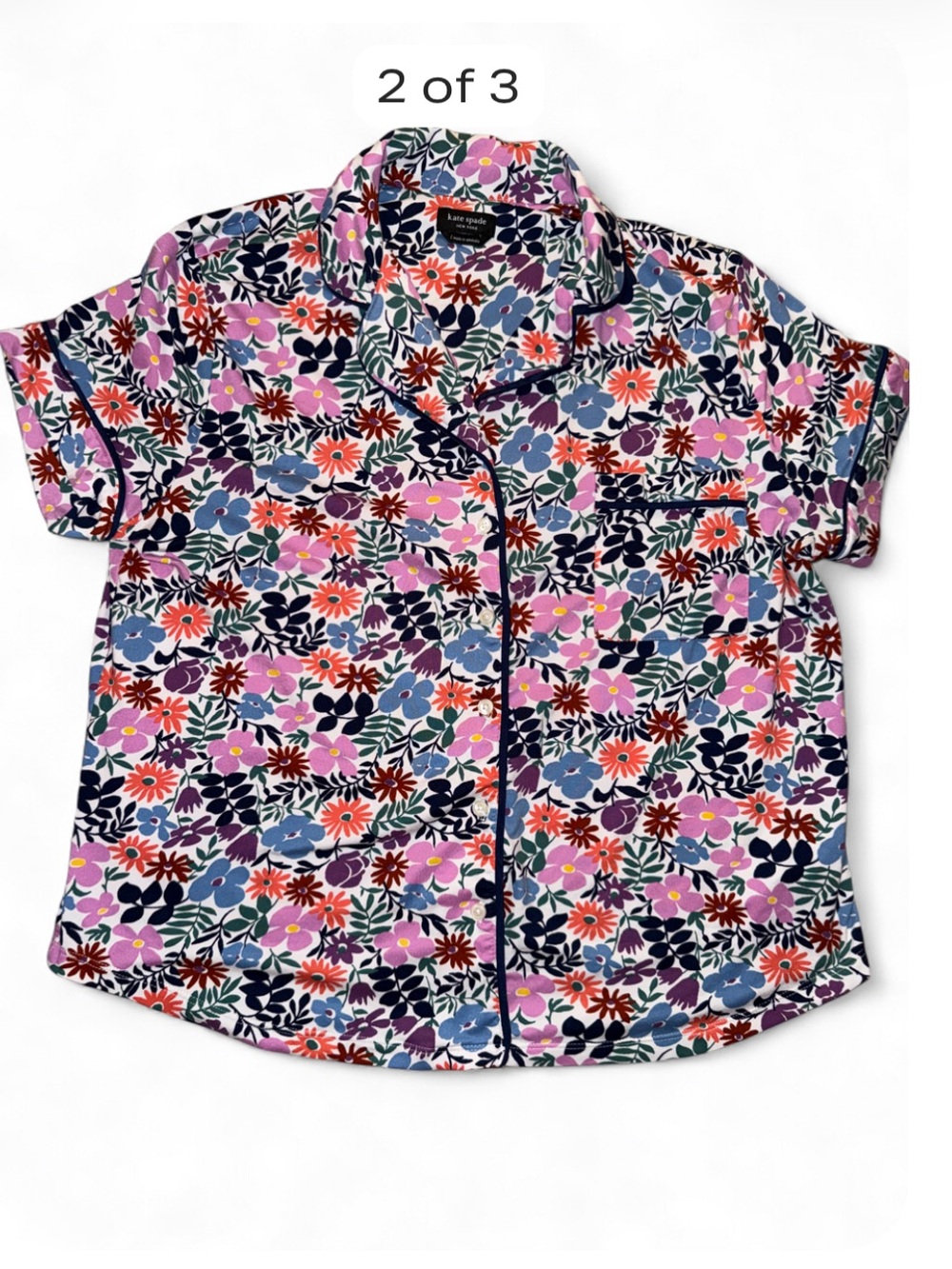 Kate spade women’s Floral Button-Up Pajama Shirt - Multicolor